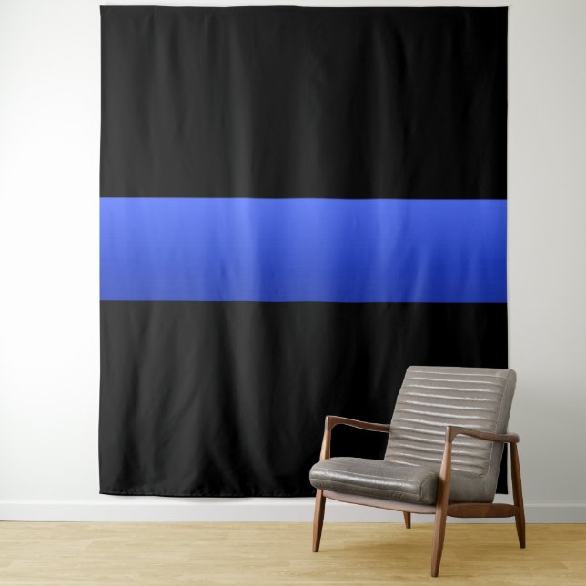 Tapete De Parede Linha Azul Fino (In Situ)