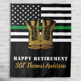 Tapete De Parede Linha Verde Fina Aposentadoria Militar Personaliza