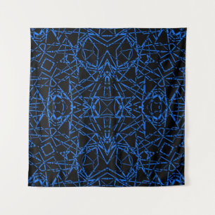 Tapete De Parede Linhas abstrato modernas de aranha linhas azuis ma