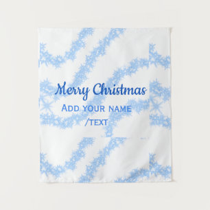 Tapete De Parede Linhas brilhantes de natal alegre azul adiciona no