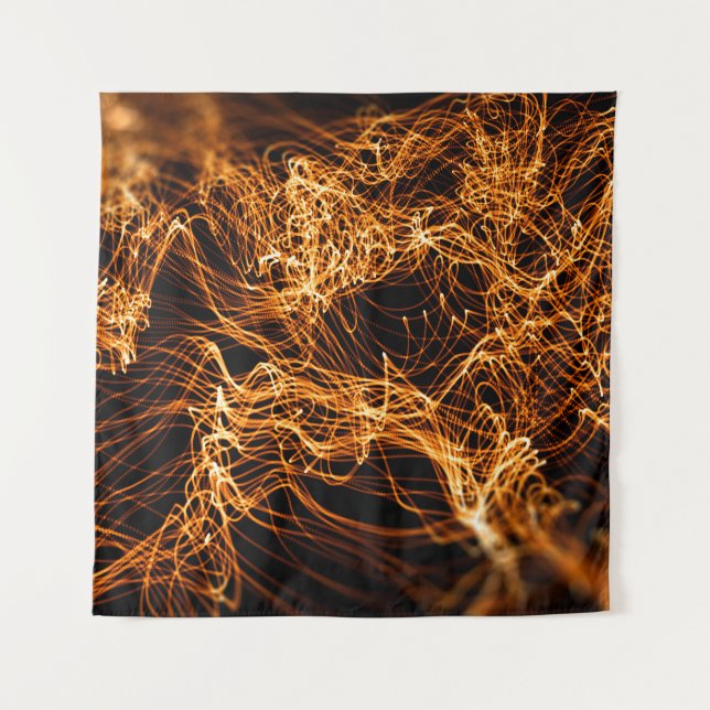 Tapete De Parede Linhas onduladas, partículas redondas, teoria das  (Frente)