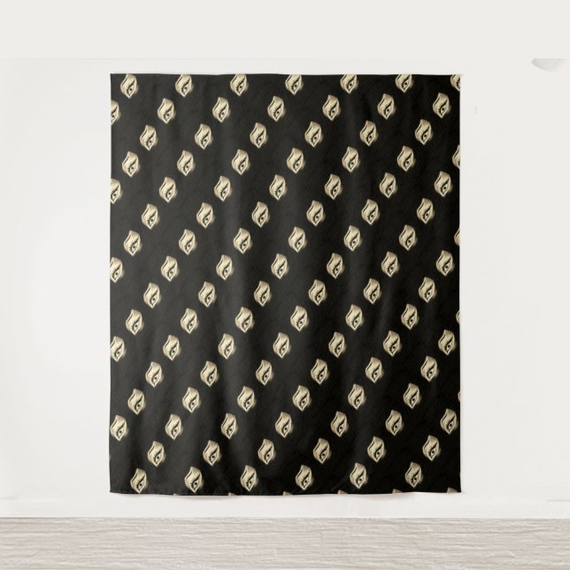 Tapete De Parede LINHAS PEQUENAS MODERNAS DE Mandala - OLHOS NEGROS (Frente)