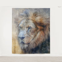 Lion Afro Fotografia Moderna de Watercolor
