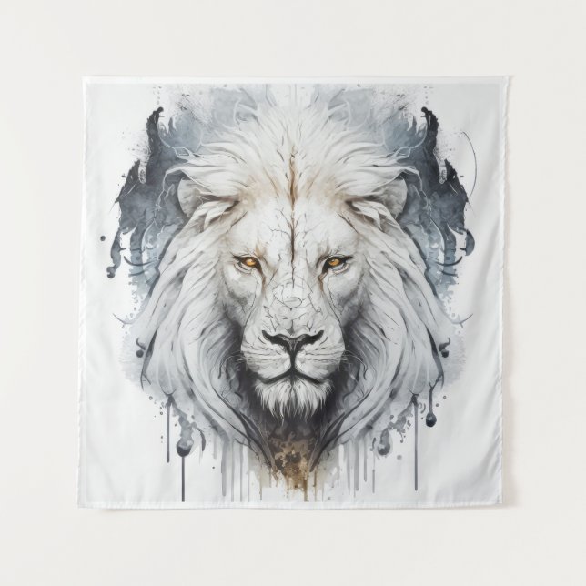 Tapete De Parede Lion Retrait Animal Painting Willife Outdoor (Frente)