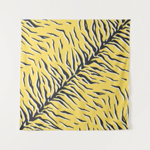 Tapete De Parede Listras de tigre amarelas pretas: padrão de safra.