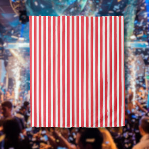 Tapete De Parede Listras Horizontais Simples Vermelho e Branco de C