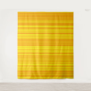 Tapete De Parede Listras Laranja Amarelo