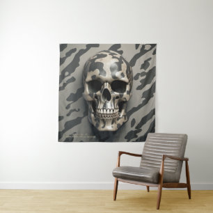 Tapete De Parede LITE EXISTENCIAL Memento Mori Camo Skull