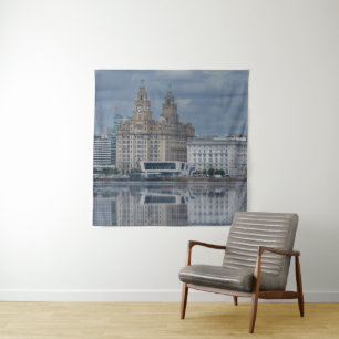 Tapete De Parede Liverpool Skyline Refletion