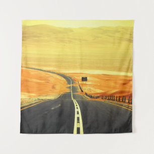 Tapete De Parede Liwa Oasis Asphalt Road, Dunes.
