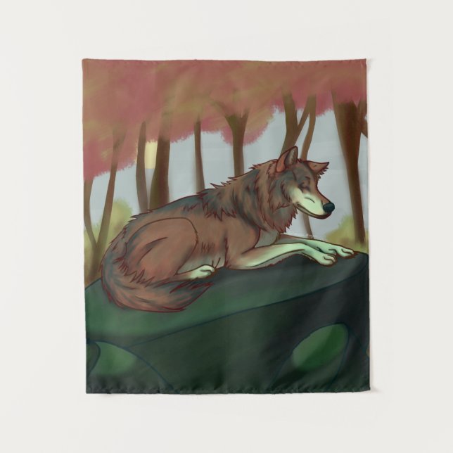 Tapete De Parede Lobo Europeu (Frente)