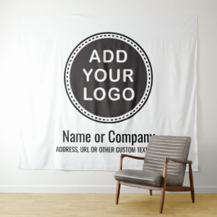Tapete De Parede logotipo personalizado da empresa e fundo de texto