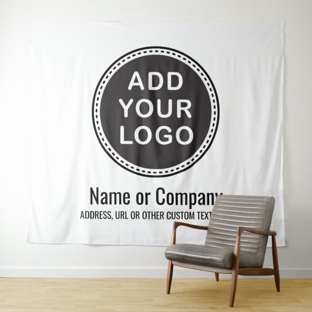 Tapete De Parede logotipo personalizado da empresa e fundo de texto (In Situ (Horizontal))