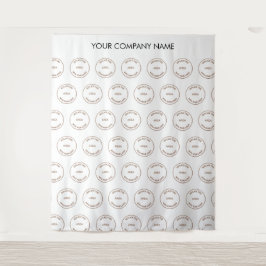 Tapete De Parede Logotipo Personalizado da Empresa Nome Fundo Branc