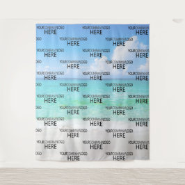 Tapete De Parede Logotipo Personalizado de Empresa de Praia Fundo R