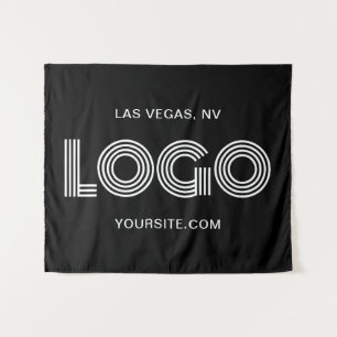 Tapete De Parede Logotipo Retangular Moderno Preto e Branco