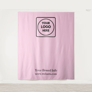 Tapete De Parede Logotipo Rosa Bege Marca de Foto Moderna