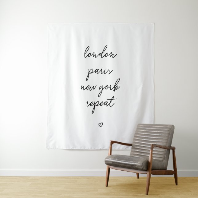Tapete De Parede 'Londres Paris Nova York Repetir' (In Situ)