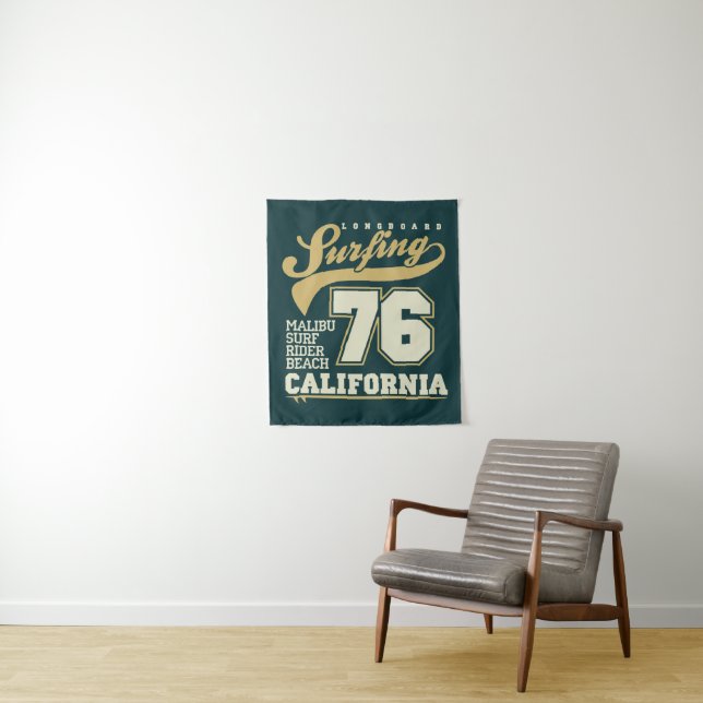 Tapete De Parede Longboard que surfa | Califórnia 76 (In Situ)