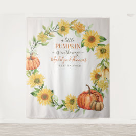 Tapete De Parede Los girasoles y las calabazas caen en Baby Shower 