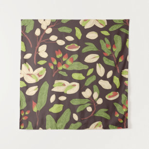 Tapete De Parede Loucos De Pistachio: Sem Costura Desenhada À Mão.