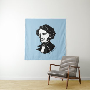 Tapete De Parede Louis-Hector Berlioz (sobre fundo colorido)