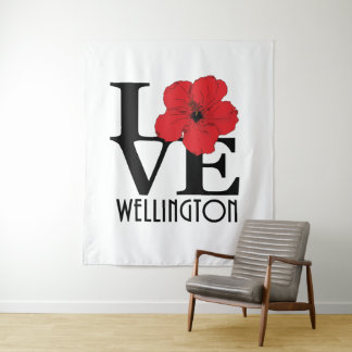 Tapete De Parede LOVE Wellington Red Hibiscus