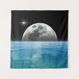 Tapete De Parede Lua sobre o oceano