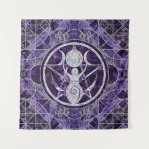 Tapete De Parede Lua tripla - Deusa - Ametista e Prata