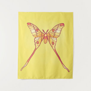 Tapete De Parede Luna Moth Yellow Orange Witchy Magical Insect