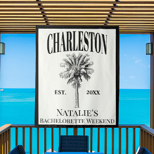 Tapete De Parede Luxe Palm Trees Charleston Bachelorette Costeira
