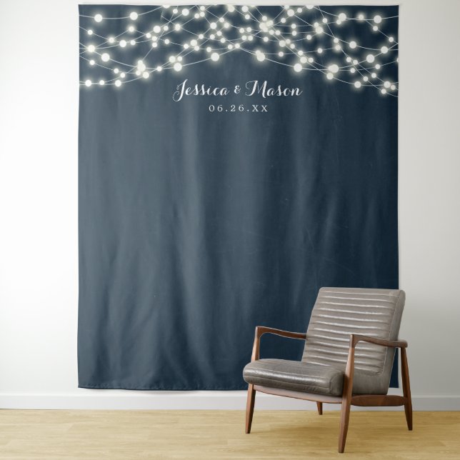 Tapete De Parede Luzes de Booth Fotográficas de Casamento Rustic Co (In Situ)