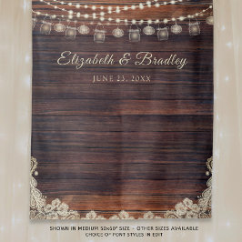 Tapete De Parede Luzes de Madeira Rústica Fundo de Casamento de Jar