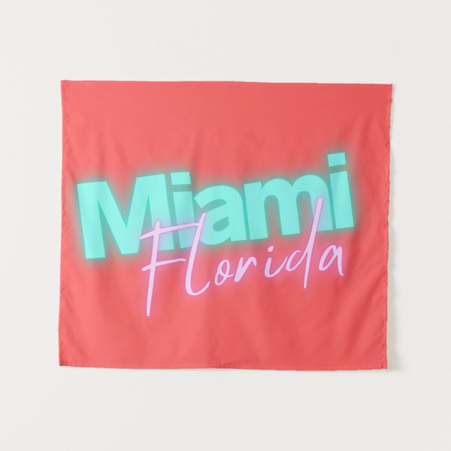 Tapete De Parede Luzes Modernas de Miami Neon (Frente (Horizontal))