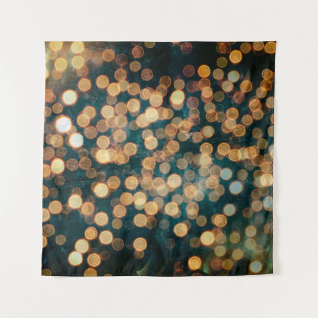 Tapete De Parede luzes no fundo abstratas, fundo, preto, desfocado (Frente)