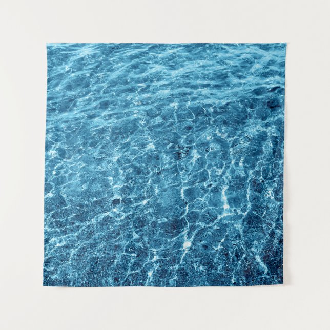 Tapete De Parede Macro Bubbling Blue Sea Photo (Frente)