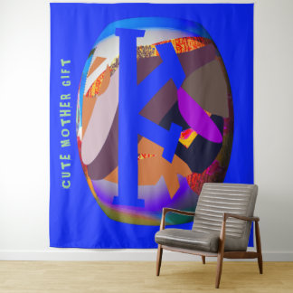 Tapete De Parede MÃE DECOR_CUTE GIFT_meio azul _RMDESIGNFLO55