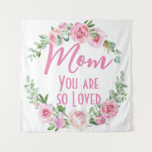Mãe, você é tão amada Rosa Floral Wreath