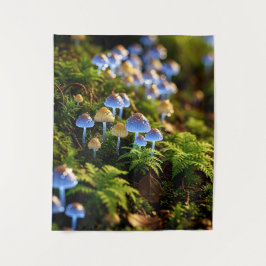 Tapete De Parede Magical Bioluminescent Fungi - Deep Forest