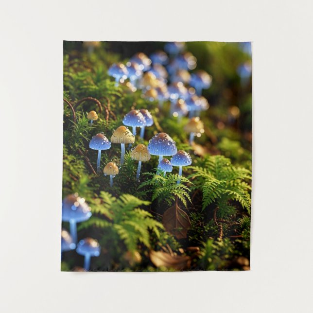 Tapete De Parede Magical Bioluminescent Fungi - Deep Forest (Frente)