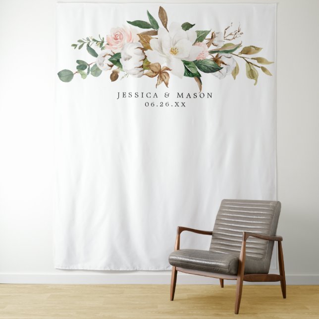 Tapete De Parede Magnolia Cotton Backdrop Photo Booth (In Situ)