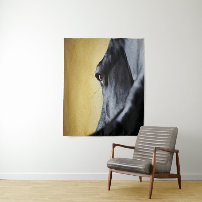 Tapete De Parede Majestic Horse Eye Close-Up Art (In Situ)