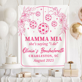 Tapete De Parede Mamma Mia Bandeira para Festa de Despedida de Solt
