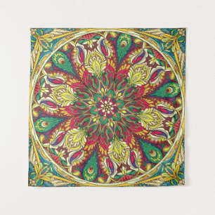 Tapete De Parede Mandala Bandana: Vintage Seamless Design.