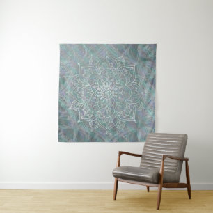 Tapete De Parede Mandala Boho Chic Iridescente