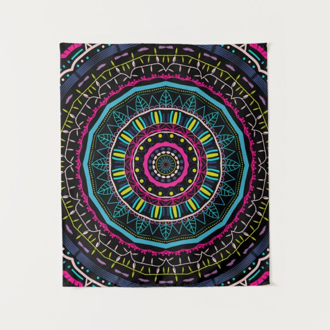 Tapete De Parede mandala colorida (Frente)