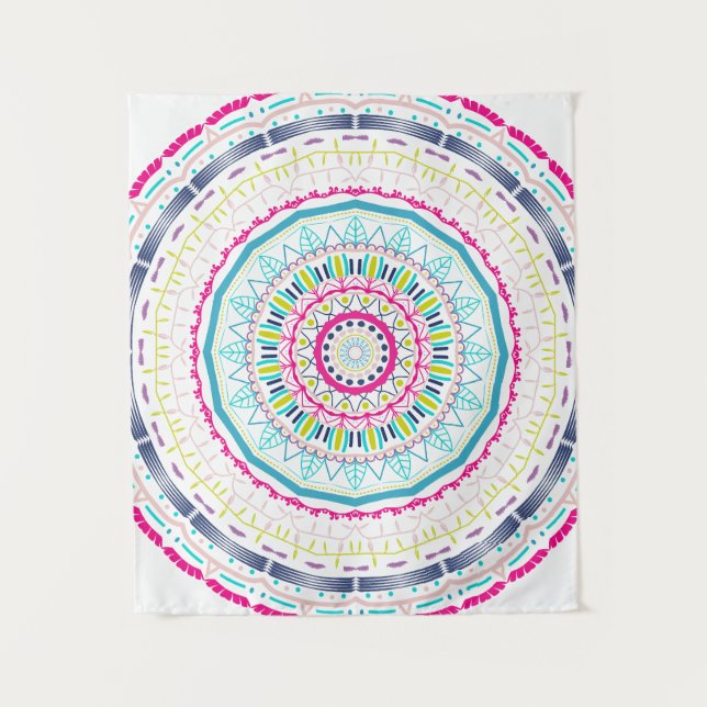 Tapete De Parede mandala colorida (Frente)