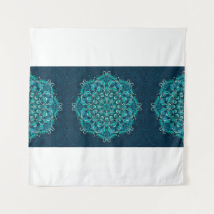 Tapete De Parede Mandala étnica azul. Cópia de rasto