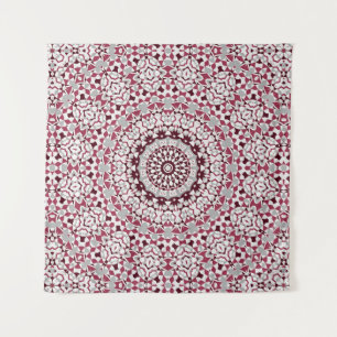 Tapete De Parede Mandala is burgundy-gray