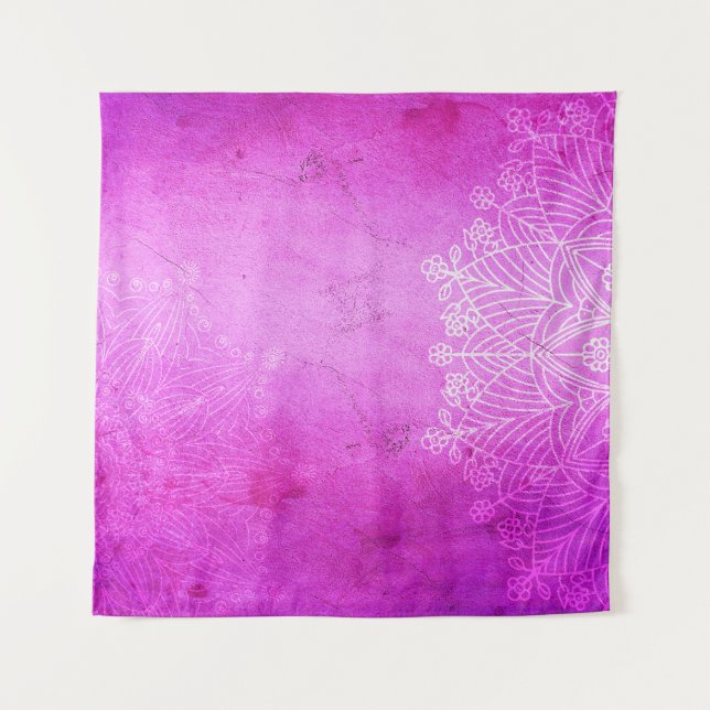 Tapete De Parede Mandala pink design meditation zen (Frente)